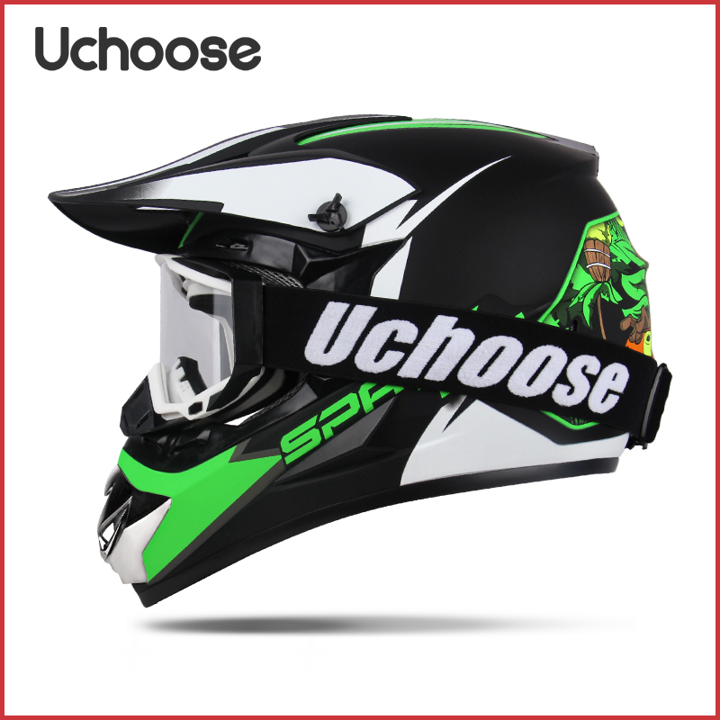 Goggle UCHOOSE Motorcycle Helmet Motocross Off Road Helm Children Off-road Casque Capacete De Motocicleta: GRAY / S
