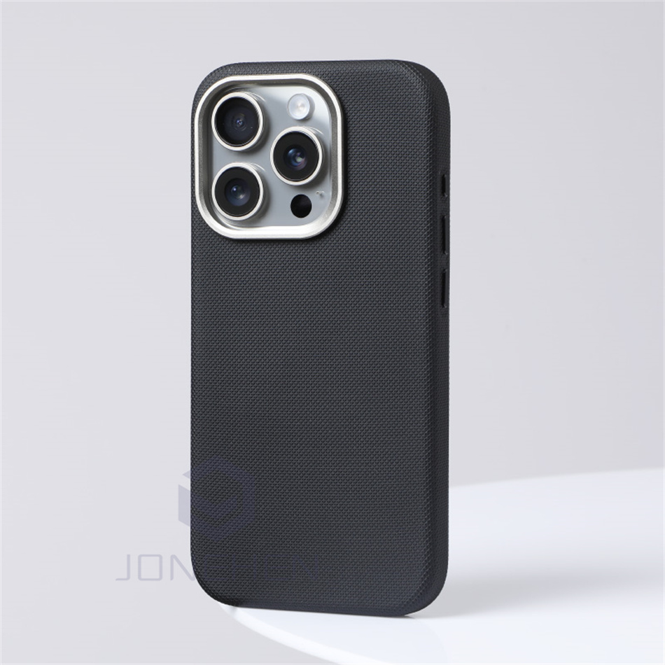 Texture de diamants de luxe pour étui en cuir Magsafe pour iPhone 13 14 15 16 Pro Max alliage Len accessoires de Charge sans fil couverture arrière: silicium / Black