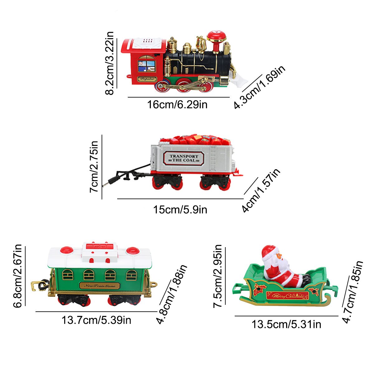 2022 Kerst Elektrische Spoorweg Kan Worden Geïnstalleerd Op De Kerstboom Met Verlichting En Muziek Kinderen Rc Trein jaar