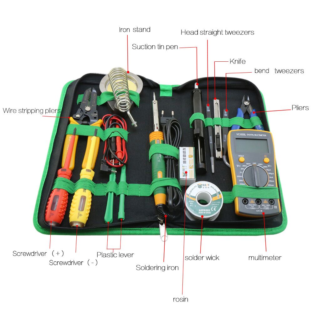 BST-113 NUOVO Disegno Strumento di Riparazione di Computer Sacchetto di 16pcs in 1 Partita Liberamente Computer Portatile Del Cellulare Elettrodomestico Riparazione Tool Set kit