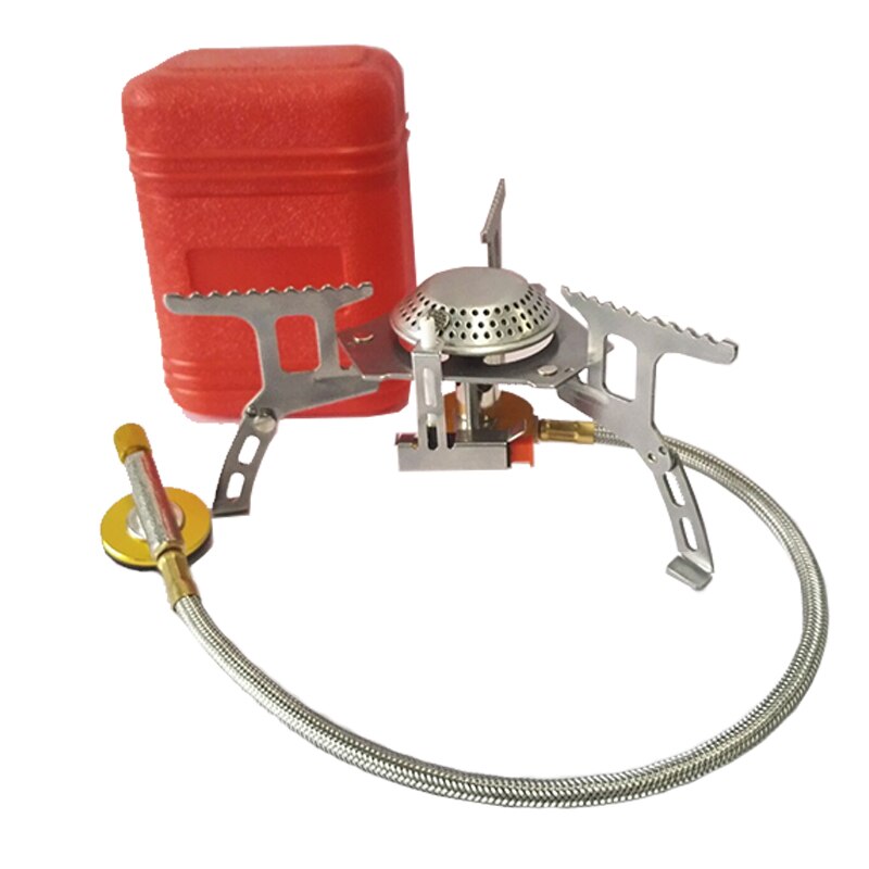 Estufa de Gas para exteriores, hornillo electrónico plegable para acampar, senderismo, portátil, 3000W, accesorios de acampada: GAS STOVE