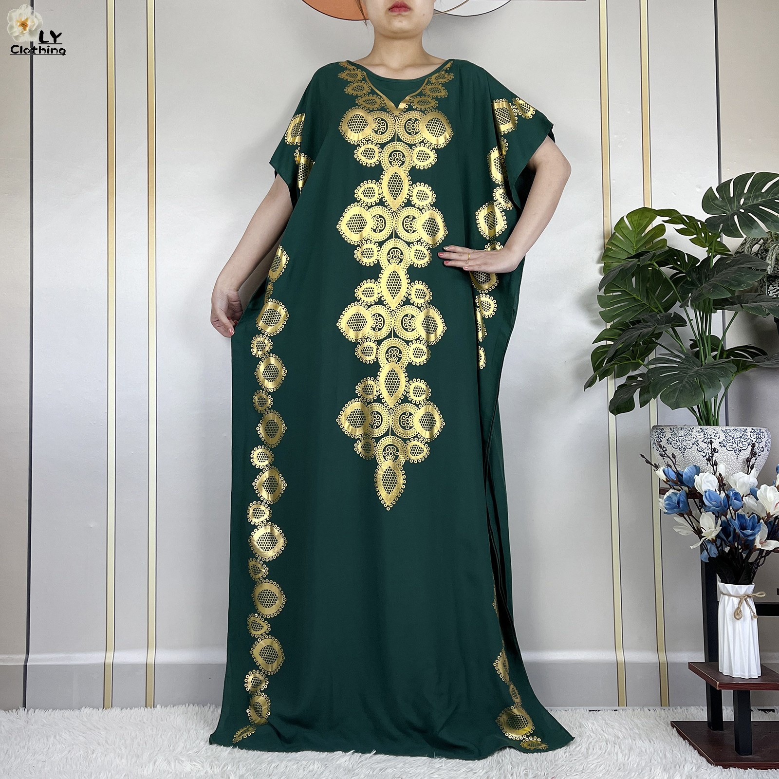 Stijl Afrikaanse Abaya Zomer Korte Mouw Losse Jurk Katoenen Moslim Maxi Femme Jurk Met Grote Sjaal Dubai Islam Casual Gewaad
