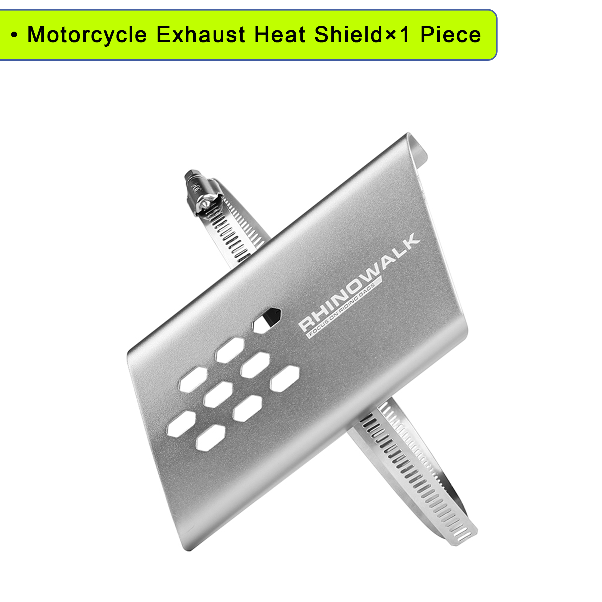 Rhinowalk Moto Di Scarico Scudo Termico Copertura Tubo di Protezione Moto guardia kit anti-scottatura 1PC O 2PC Accessori Motore: bianca