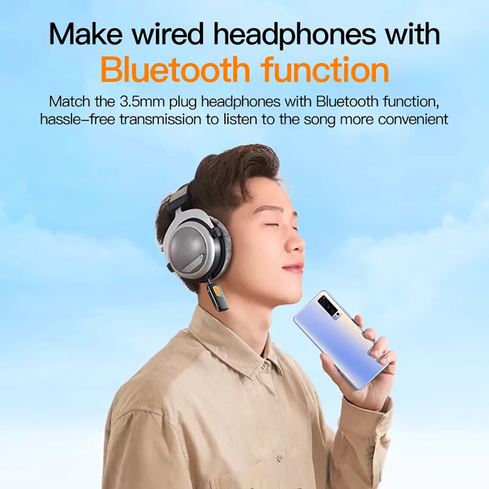 Bluetooth 5.4 Audio Transmitter and Receiver 2 In 1 Wireless 3.5mm Aux Audio Adapter Bluetooth Transmitter for TV Car Headphones