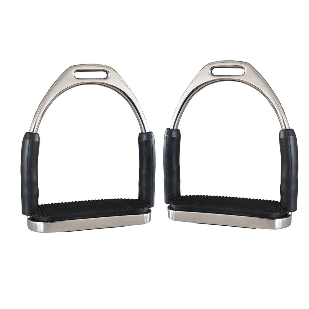 1 Pair Stirrups Safety Stainless Steel Sports Durable Saddle Pedals Horse Riding Folding Equipment Flexible Anti Slip Outdoor