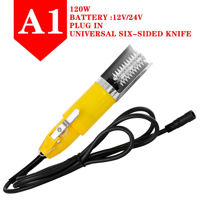 Máquina de descalcificación de pesca, báscula eléctrica Universal portátil de carga, limpiador de detergente de pescado, removedor, raspador de mariscos, 96W: A1