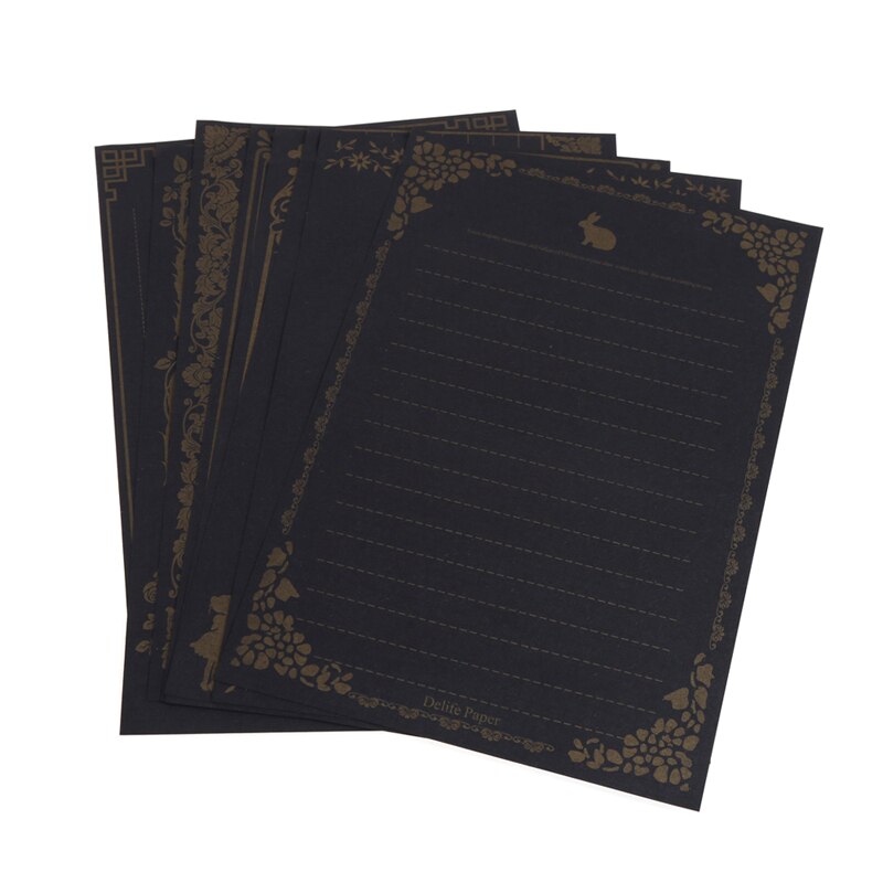 8 Sheets Vintage Retro Writing Stationery Paper Pad Note Letter Set