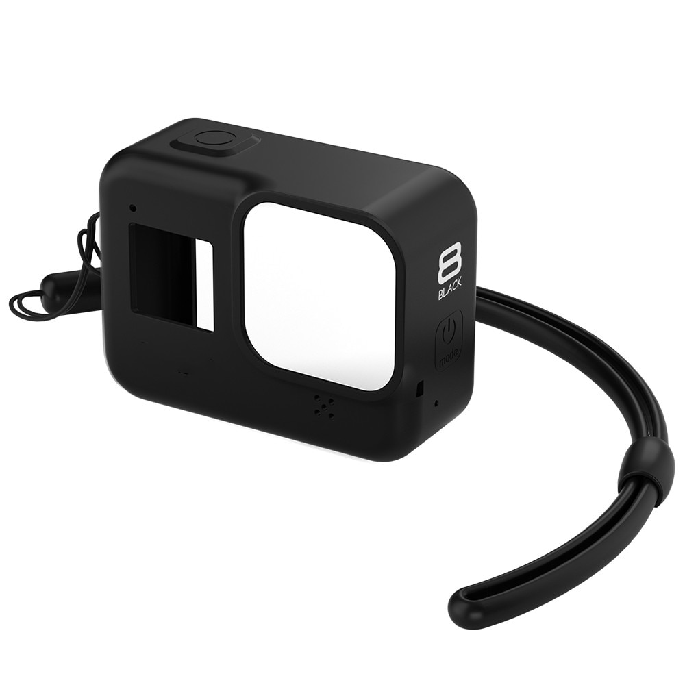 Protective Silicone Case for GoPro Hero 8 Black Tempered Glass Screen Protector Film Lens Cap Cover for Go Pro 8 Accessory