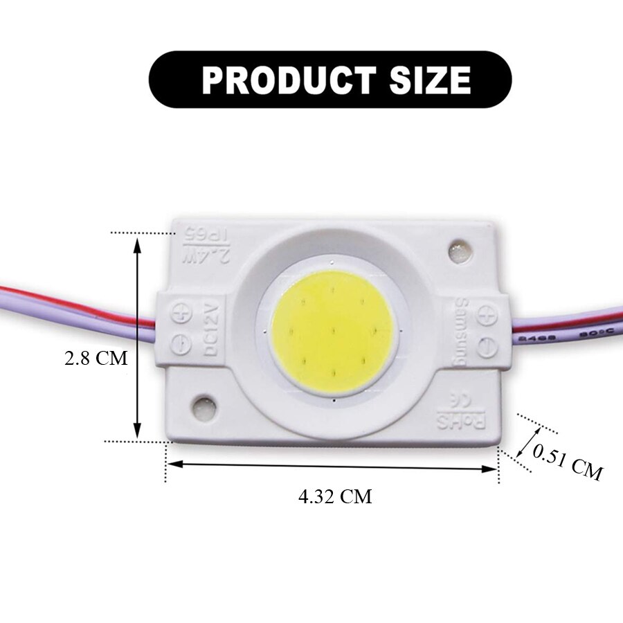 Tee itse led-moduuli pyöreä cob led kyltti kirjain 10 kpl/erä moduulivalo  dc12v vedenpitävä mainonta vihreä valkoinen lämmin valkoinen sininen keltainen