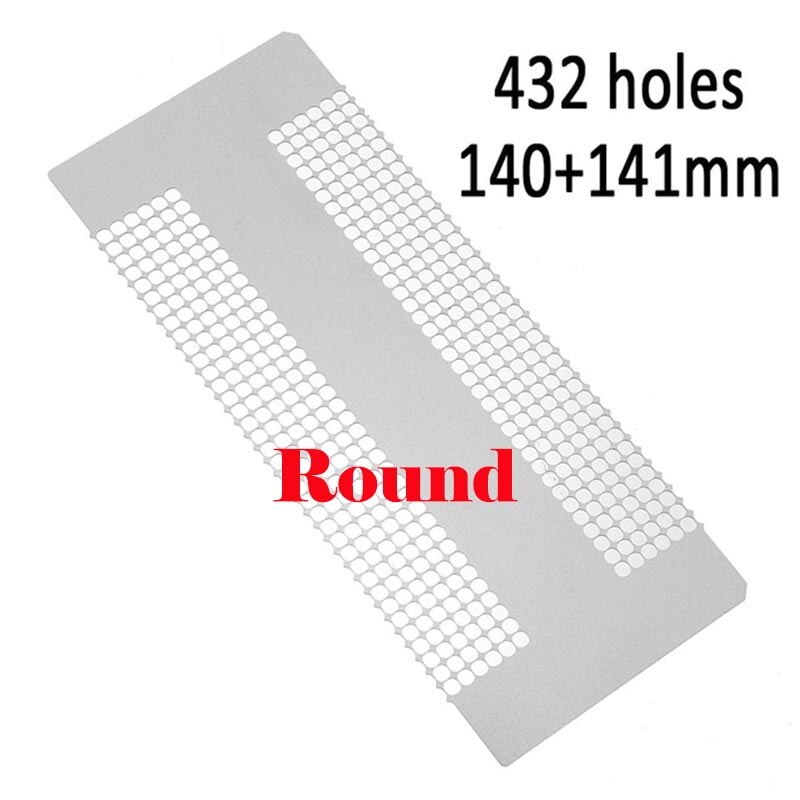 DIY 5D Diamond Painting Tools Stainless Steel Mesh Ruler Square Round Beads Drawing Ruler Diamond Embroidery Accessories: 432holes