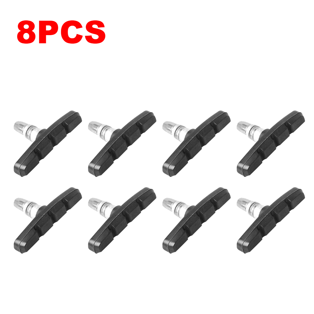 Pastillas de freno para bicicleta de montaña y carretera, soporte de freno en V, bloques de zapatos, llanta de fricción de goma, 1-10 piezas: Verde