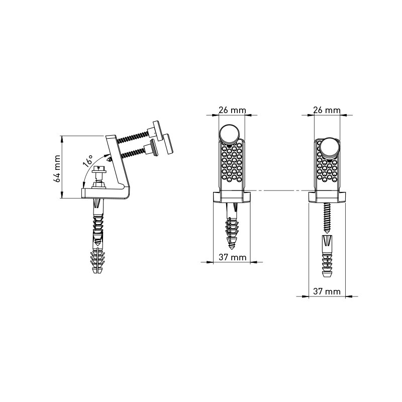 INOX SCREW FLAT/ROUND WHITE COVER (CLOSET SIDE FIXING SET HIGH L TYPE)