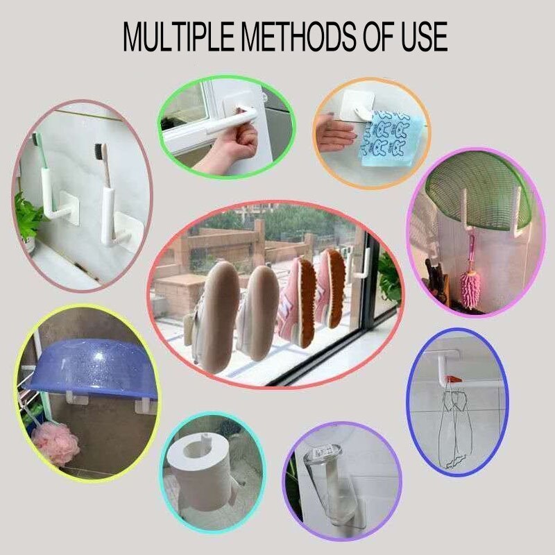 Multifunctionele Haken Kleverige Haak Opslag Opknoping Zelfklevende Huishoudelijke Praktische Muur Deur Opslag Houder Sterke Hanger Rack