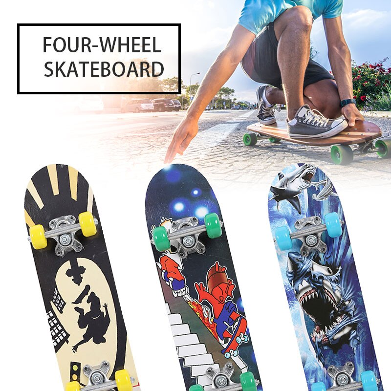 Deck Skateboard Complete Skateboard Skate Board Popular Fashionable 3 Style Maple Wood High Speed Teenagers Pulley Wheel