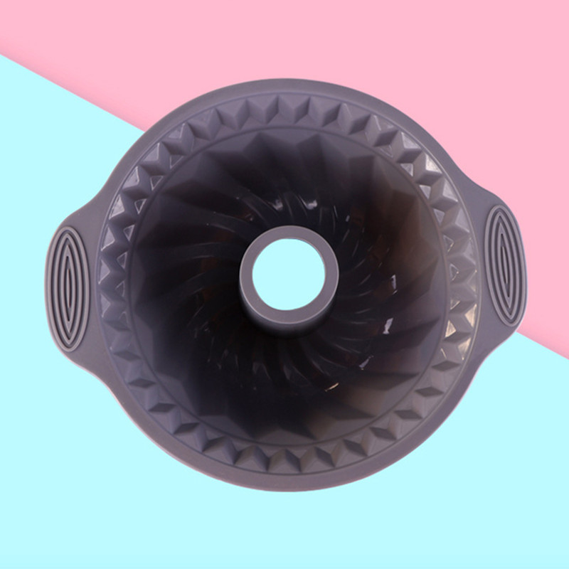 Moldes de silicona para hornear, molde para pastel redondo estriado, formas antiadherentes para bollos de gelatina, molde para pan