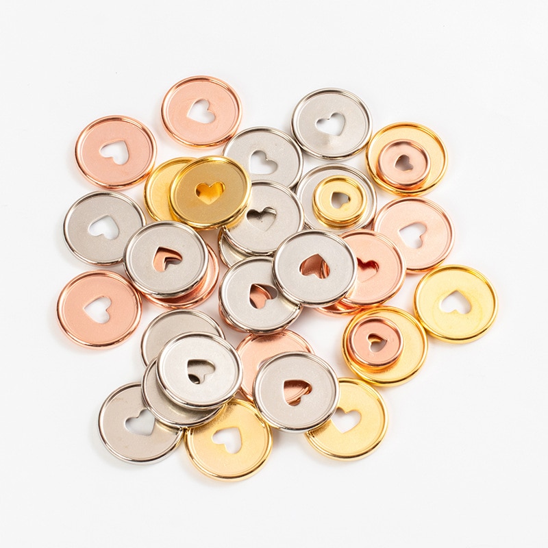 12 Pcs Notebook Paddestoel Gat Knop 360 Graden Flip Liefde Knop Plan Gesp Disc 35 Mm Kleurrijke Hart Plastic Schijf diy Bindmiddel