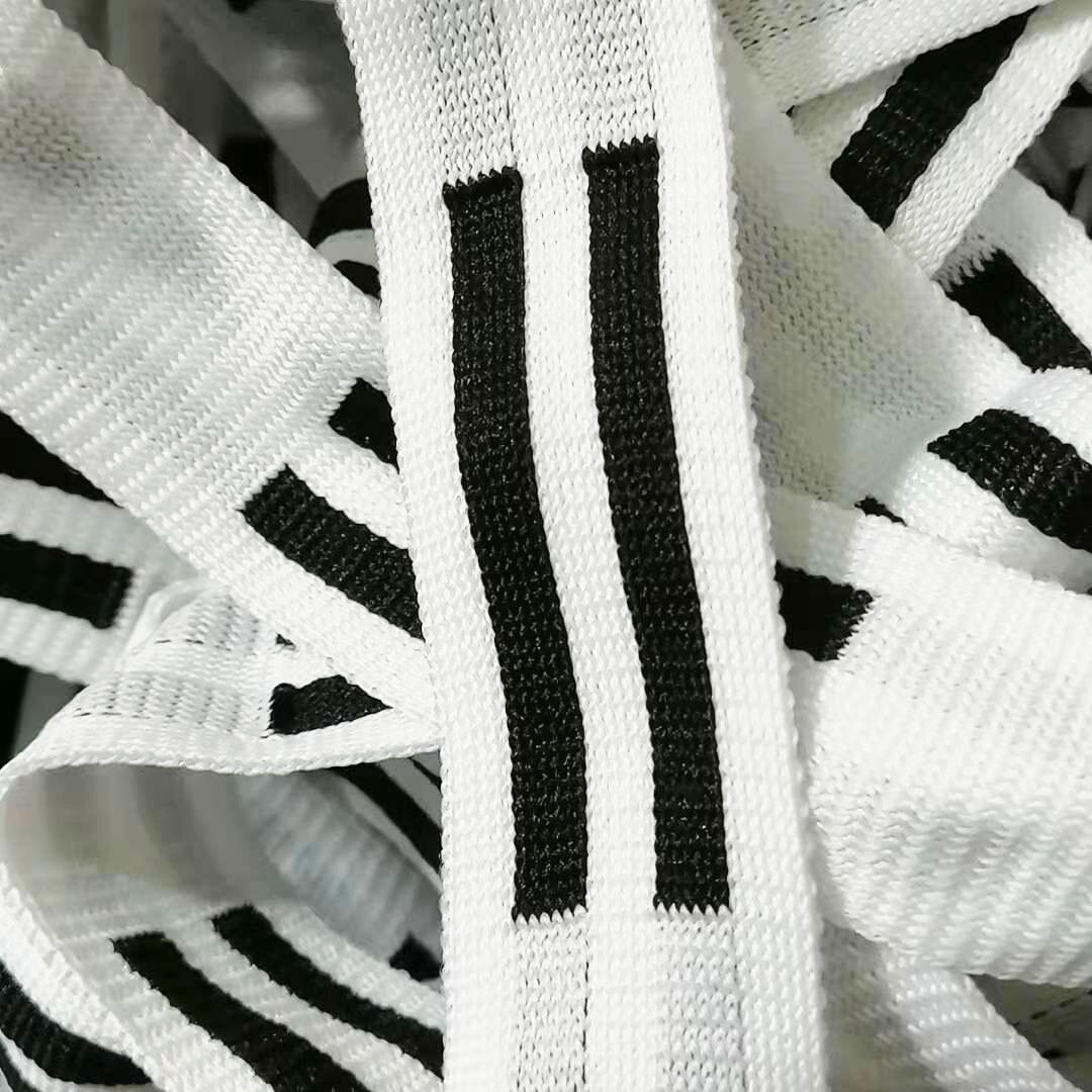 3m 25mm preto branco listra fitas diy vestuário costurar accessorie malha horizontal puxa tricô calças vestido lateral tecido de roupas