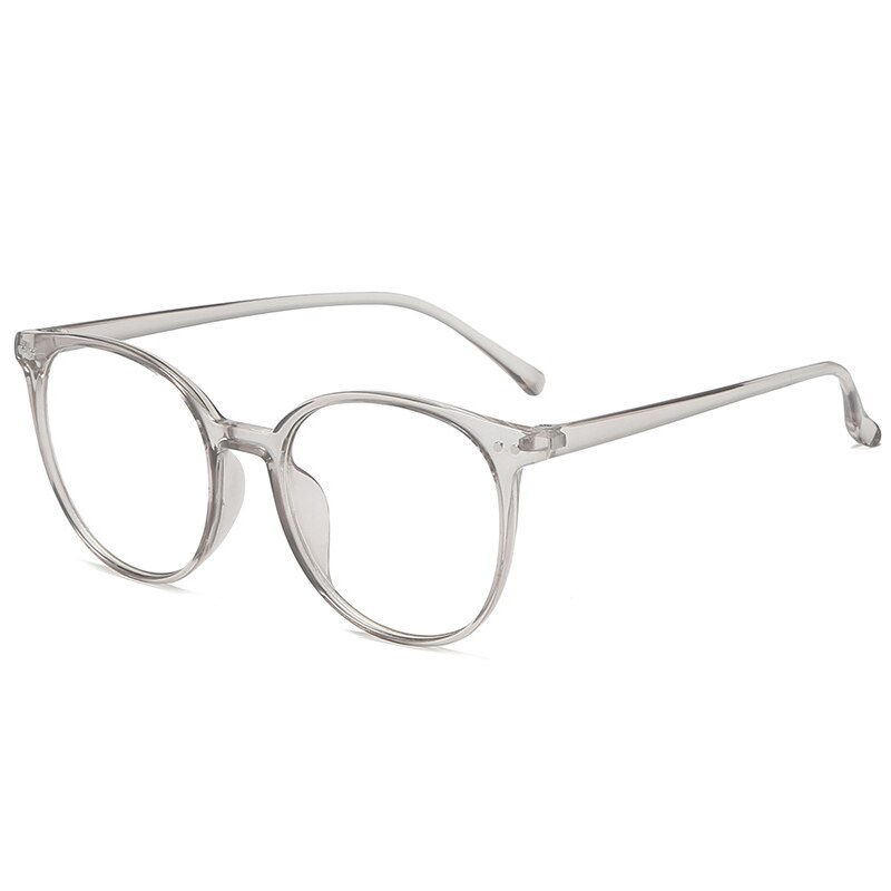 tendencias Oficina Anti Blue Light gafas de ordenador de gran tamaño Retro mujeres azul bloqueo Gaming gran tamaño montura de gafas para hombre: Transparent Gray