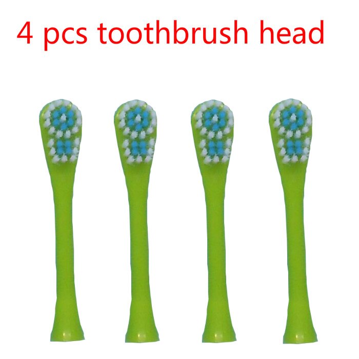 Cartoon Pattern Children Electric Toothbrush head Teeth Brush Heads Electric Teeth Brush Or Replacement Brush Heads Kids: Green