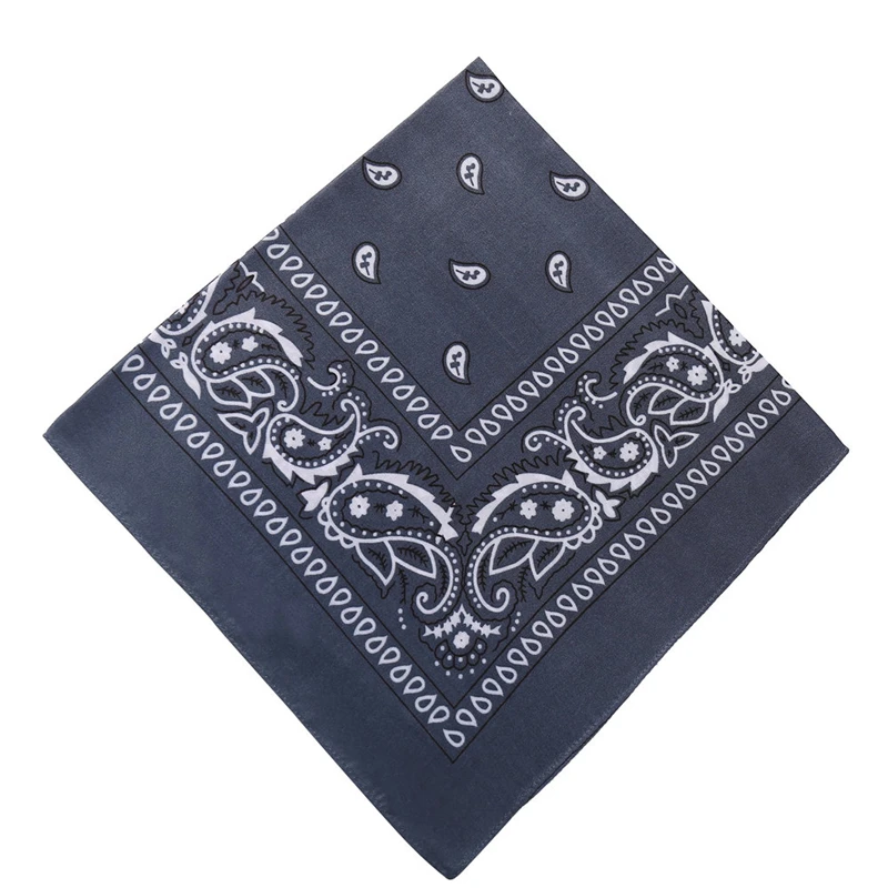mujer Bandana bufanda niñas niños Punk pañuelos cuadrados sombreros bohemio pañuelo para la cabeza diademas accesorios para el cabello: Gris