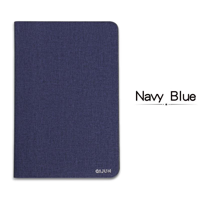 QIJUN For Samsung Galaxy Tab S 8.4 Flip Tablet Cases For Tab S 8.4 SM-T700 T705 T705C Stand Cover Soft Protective Shell: Navy Blue