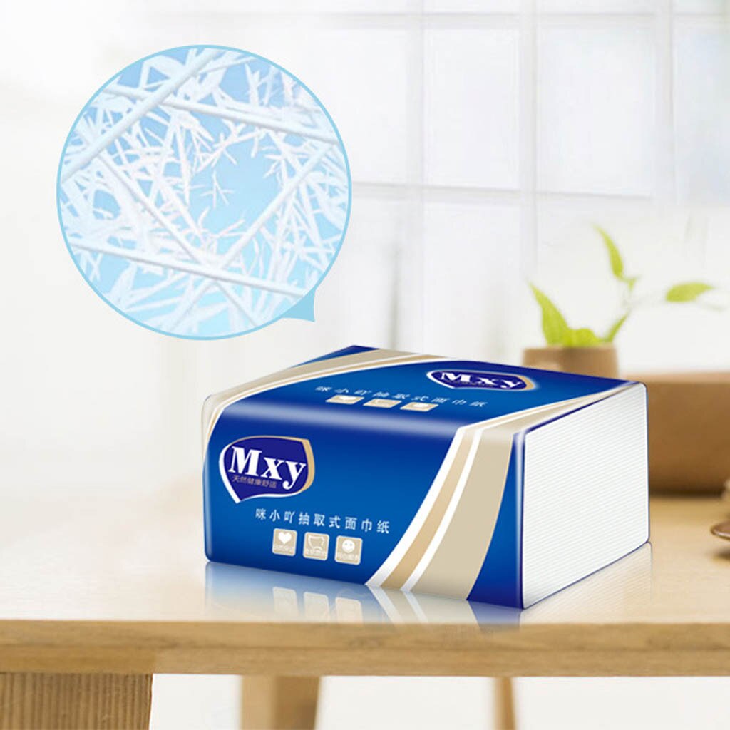 10 Bags Paper Extraction 100 Sheets 3-layers Skin-Friendly Paper Extraction Protogenesis Napkin Household Tissue Paper Non-Smell