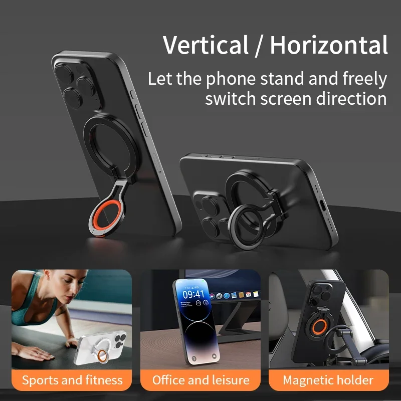 Mobiele telefoon vingerring magnetische houder voor Magsafe magneetbeugel 360 ° Graden rotatie standaard