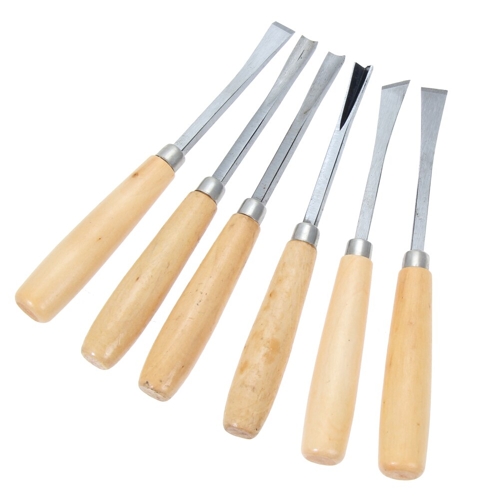 6Pcs Carving Hand Chisel Tool Set Carpenters Woodworking Carving Cutter DIY Manual Hand Tools for Woodworker Carpenter