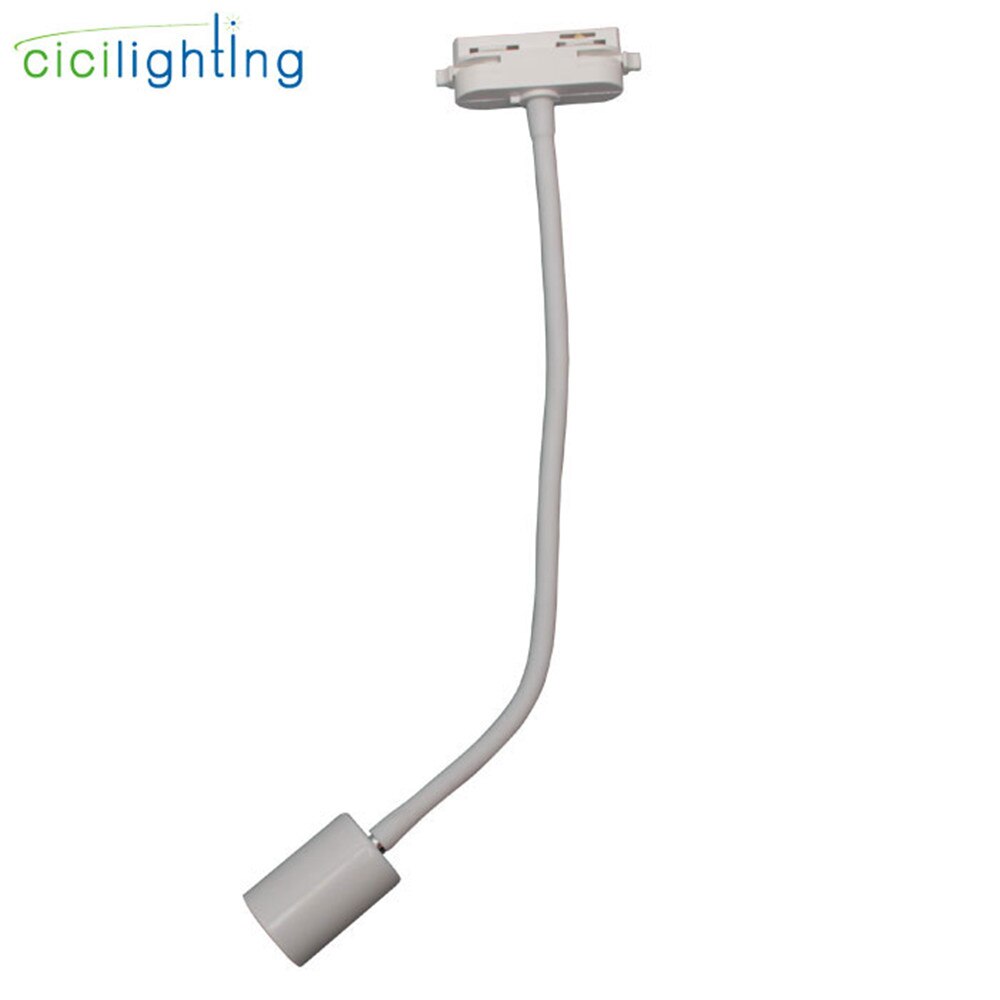 E27 Slang Plafond Verlichting Industriële Verstelbare Track Lichten Zwart Wit Zwanenhals Plafondlamp Led Spot Lamp: white track light