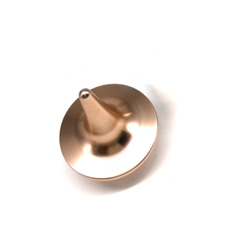 Metalen Spinning Top Speelgoed Voor Kinderen Volwassen Stop Stress Gyroscoop Office Party Game Gunst Spin Top Spinner Gyro Speelgoed 2 kleur: Rose gold