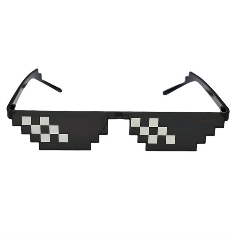 Thug Life-gafas de sol de 8 bits Unisex, lentes de de pixeladas, mosaico, UV400, Vintage,: B