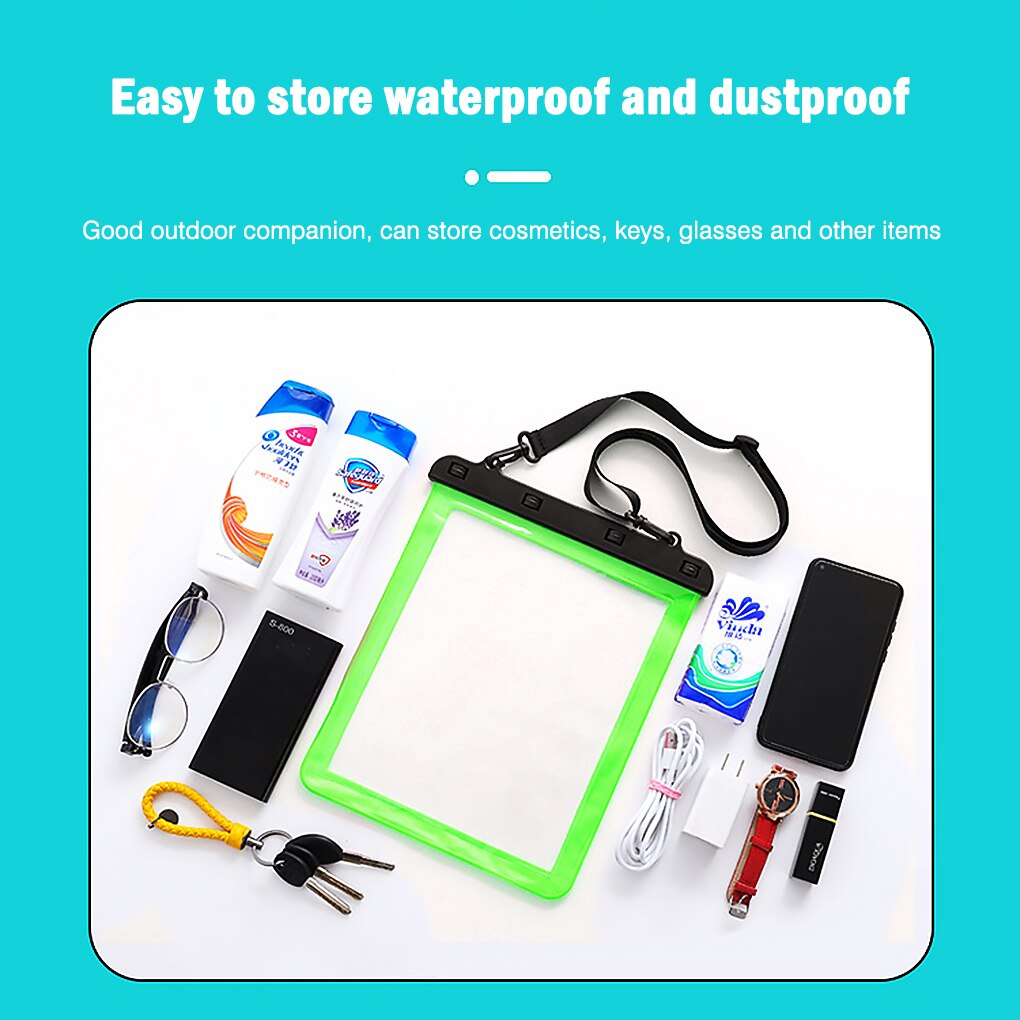 Waterproof Shoulder Bag Swimming Surfing Beach Water Playing Phone Transparent Toiletry Pouch