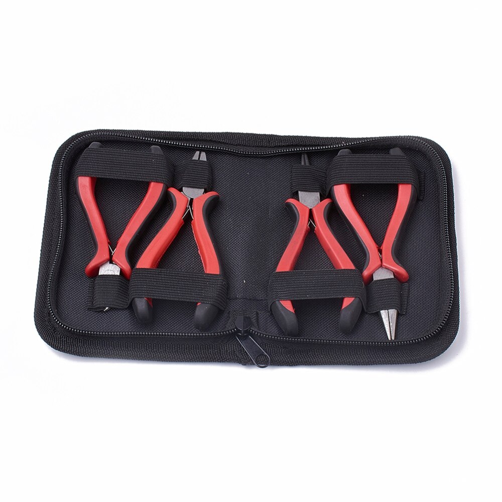 DIY Jewelry Tools Sets Nippers Repair Tool with Pliers Scissor Tweezers Vernier Caliper Tape Measure Pins Mixed Color F80: 13