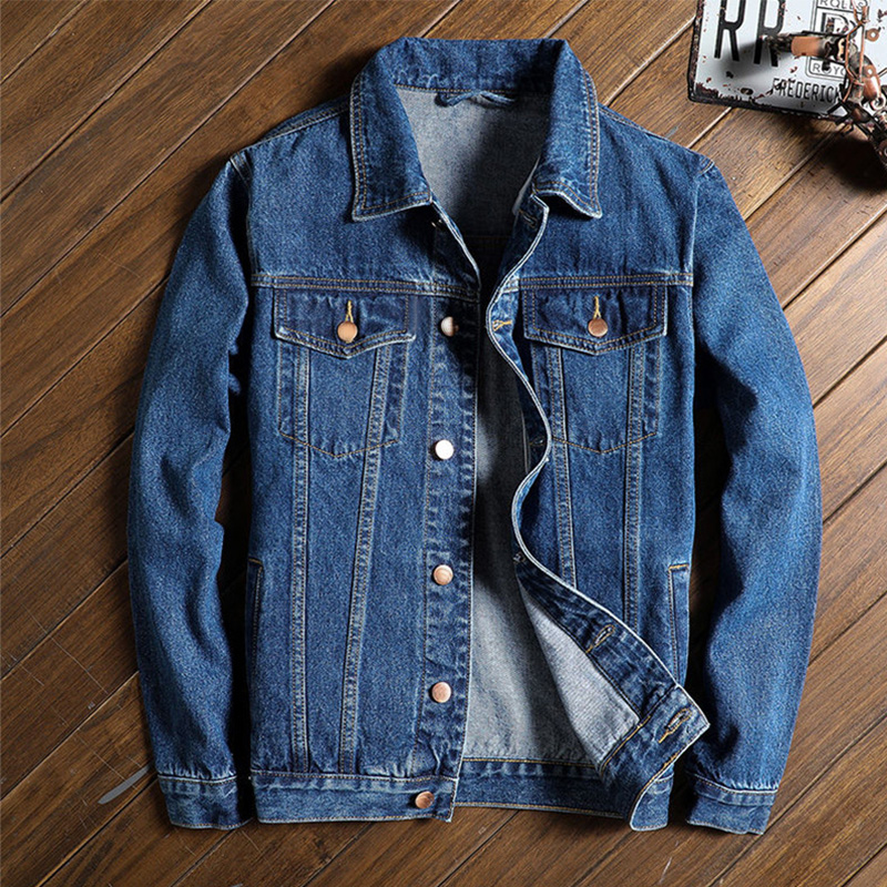 Plus size 5xl effen spijkerjas met omslagkraag voor dames, los, casual, blauwe damesjassen, dameskleding, denim, vrouwelijk