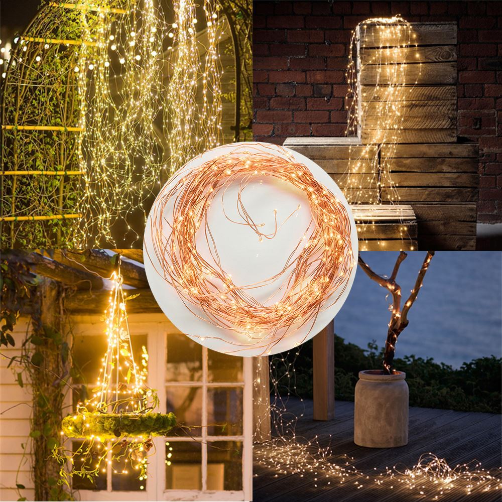 Solar vinstockar gren led snöre fe ljus trädgård staket träd tråd fe gren ljus utomhus dekoration 2 mx 10 200 led 8 formar