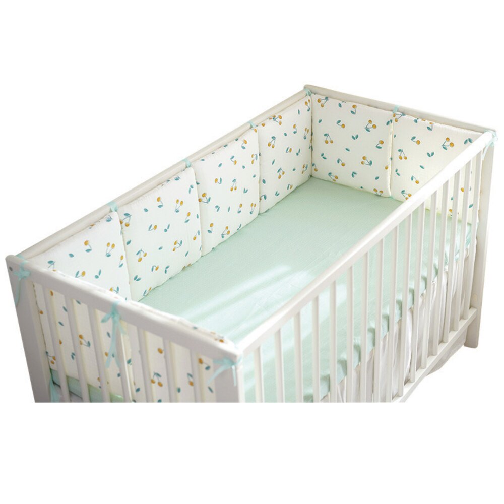 6 Stks/set Pasgeboren Crib Bumpers Katoen Gaas Crash Vangrail Baby Beddengoed Set Bescherming Pad Kamer Veiligheid Producten