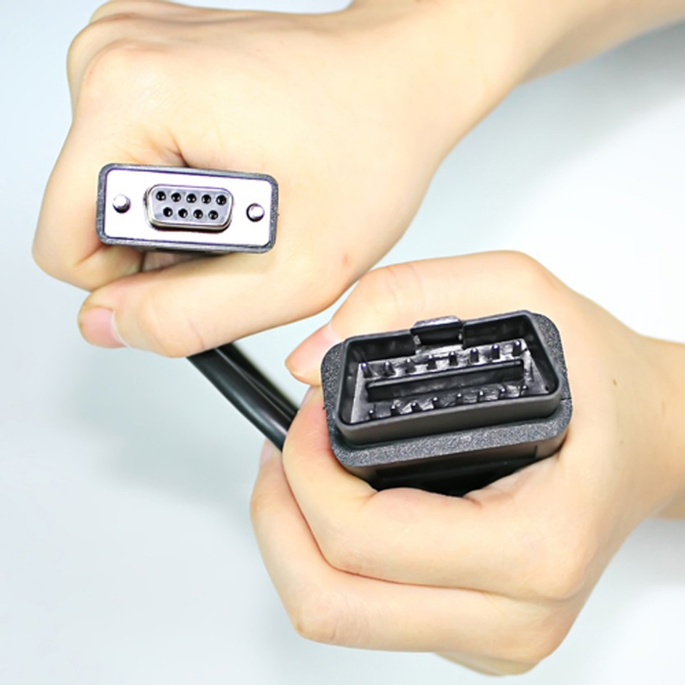 OBD2 16Pin to DB9 RS232 OBD2 Cable DB9 RS232 OBD2 Diagnostic Cable OBD2 16Pin to DB9 RS232 Female Free Car Anti-slip Mat