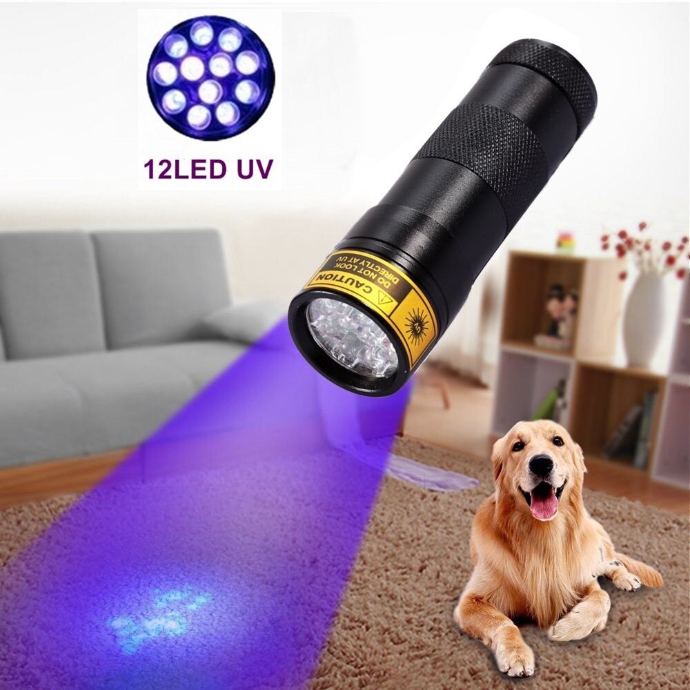 Alonefire 21 ledet uv lys 395-400nm ledet uv lommelykt fakkel lampe uv klebende gjeting reisesikkerhet uv deteksjon aaa: 12uv svarte