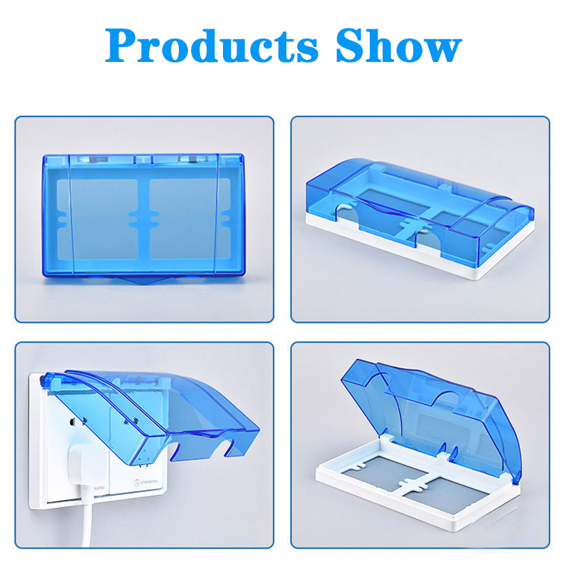Boîtier de protection étanche à Double prise, protection de prise électrique, couvercle de sécurité pour enfant, boîte étanche pour salle de bain, outil quotidien 86
