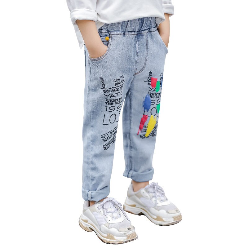 Kids Jeans for Boys Letter Print Baby Boy Denim Trausers Children Boys Denim Pants Infant Jeans Clothing 2-9 Years: 7