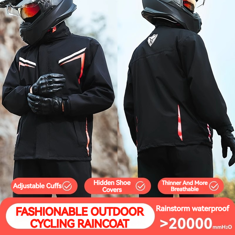 Motorrad-Regenanzüge für Damen und Herren, wasserdichter Anti-Sturm-Regenmantel, hohe Sichtbarkeit, Regenausrüstung für Radfahren, Golf, Angeln