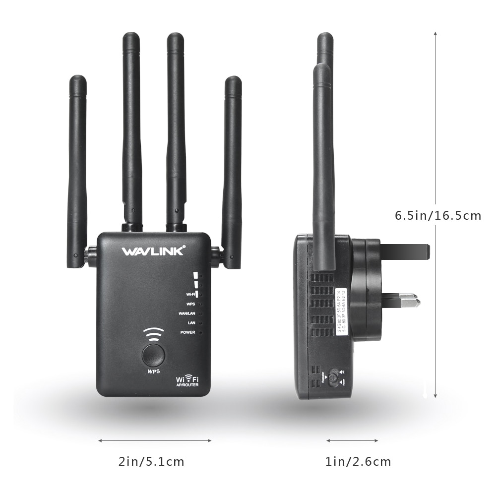 Wavlink AC1200 Wifi Repeater Range Extender Mini Draadloze Router Wifi Booster Signaalversterker Dual-Band 4 Externe Antennes