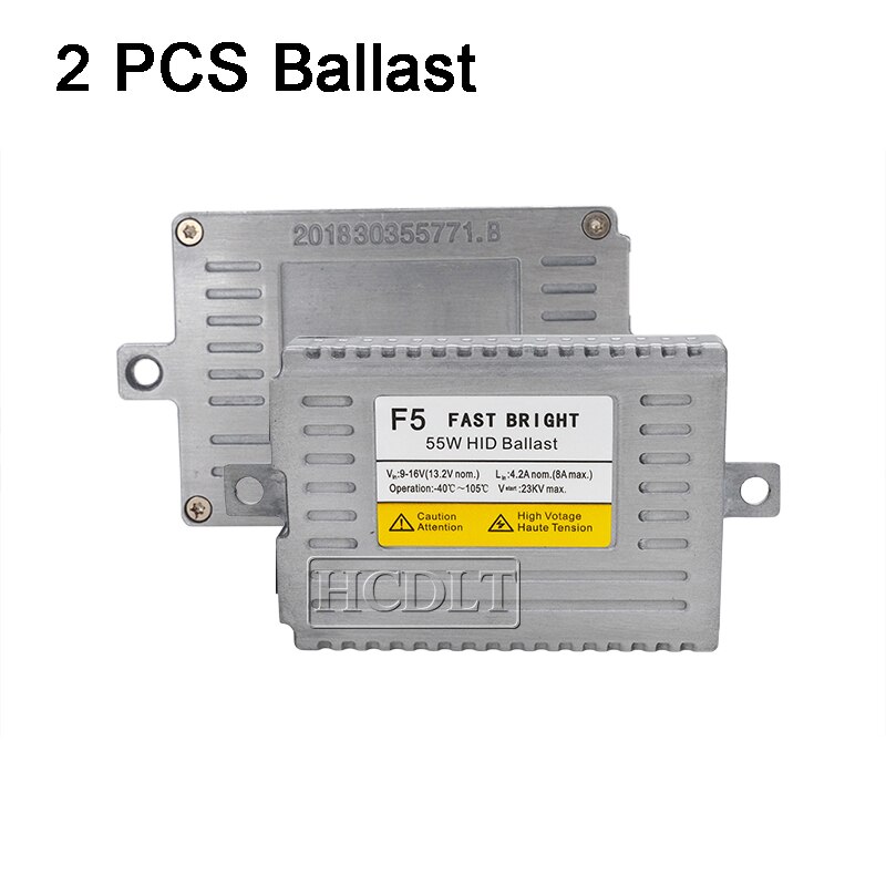 HCDLT-balasto de Xenón HID rápido y brillante, reador de balasto delgado de arranque rápido para Kit de xenón H1 H7 H11 D2H, AC 55W F5