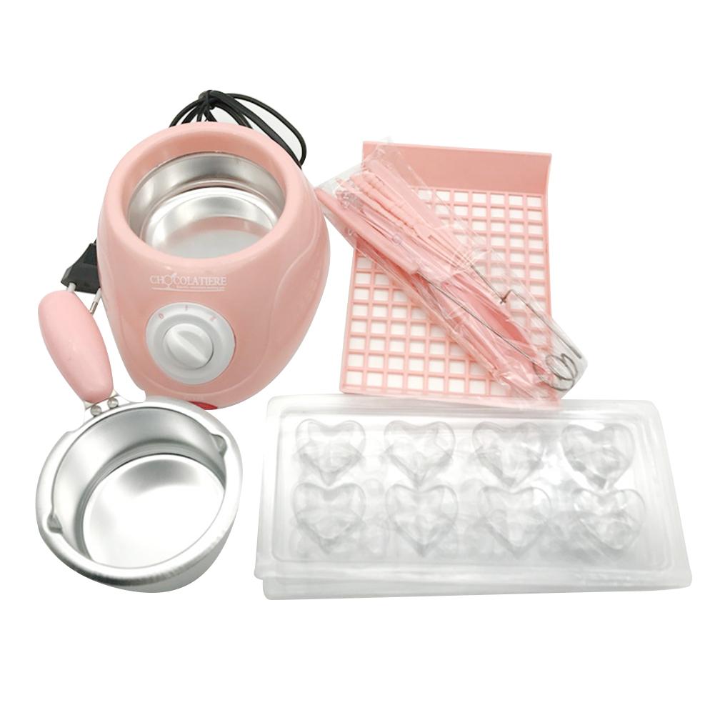 Crisol de Chocolate eléctrico desmontable crisol para Chocolate mantequilla queso caramelo 25w 250ml cocina Gadget de bricolaje: Pink