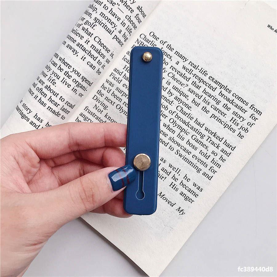 Candy Kleur Mobiele Telefoon Geval Beugel Polsband Ondersteuning Push Stretch Silicone Wrist Band Hand Vinger Grip Socket Houder: Dark Blue