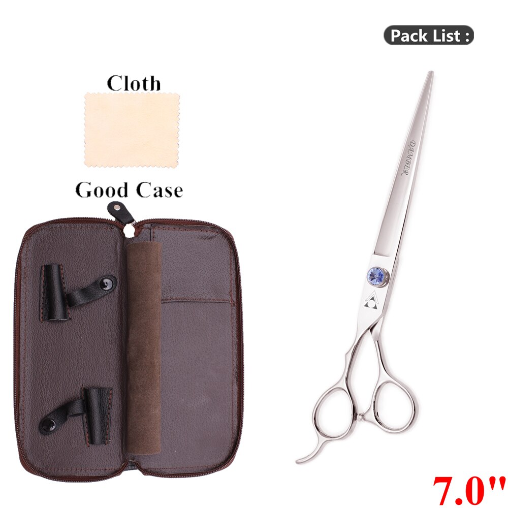 7.0 7.5 Hair Scissors Left Handed Hair Cutting Shears Dog Scissors 440C Hairdressing Pet Grooming Scissors 8003#: 8003 Yin Ping 7.0 YY
