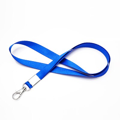 Hanging Neck Rope Lanyard for ID Card Holder ID Pass Card Name Badge Holder Keys Metal Clip: Blue