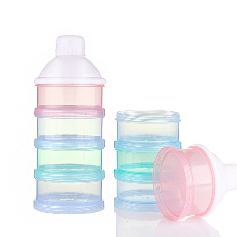 Color four-layer baby milk powder storage box baby feeding food box plastic milk powder container