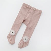 0-6 år gammel 5 farver strømpebukser blomster søde piger børn strømpebukser efterår og vinter leggings komfort: Lyserød / 4-6y