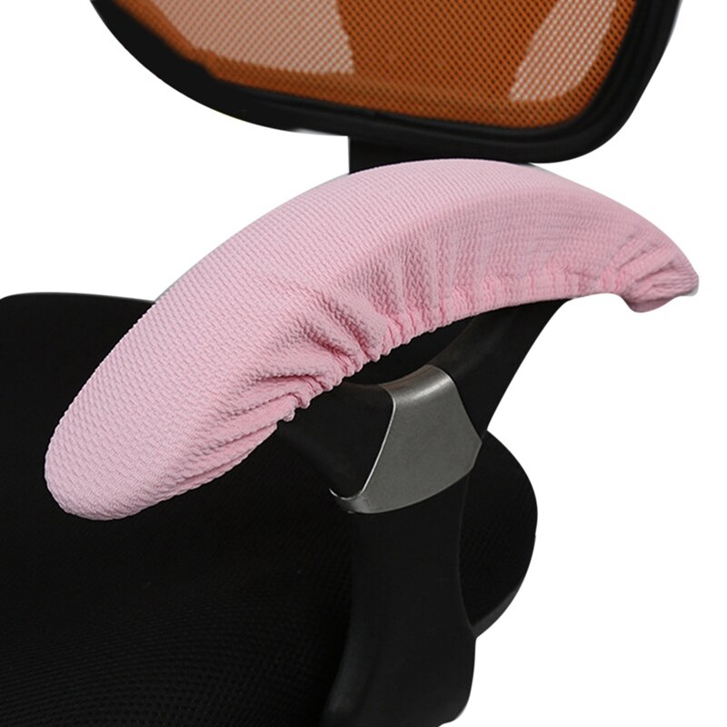 2pcs/pair Chair Armrest Cover Computer Chair Arm Protectors Couch Elastic Coffee Tub Sofa Armchair Cover Elbow Arm Rest Covering: Pink Armrest Cover